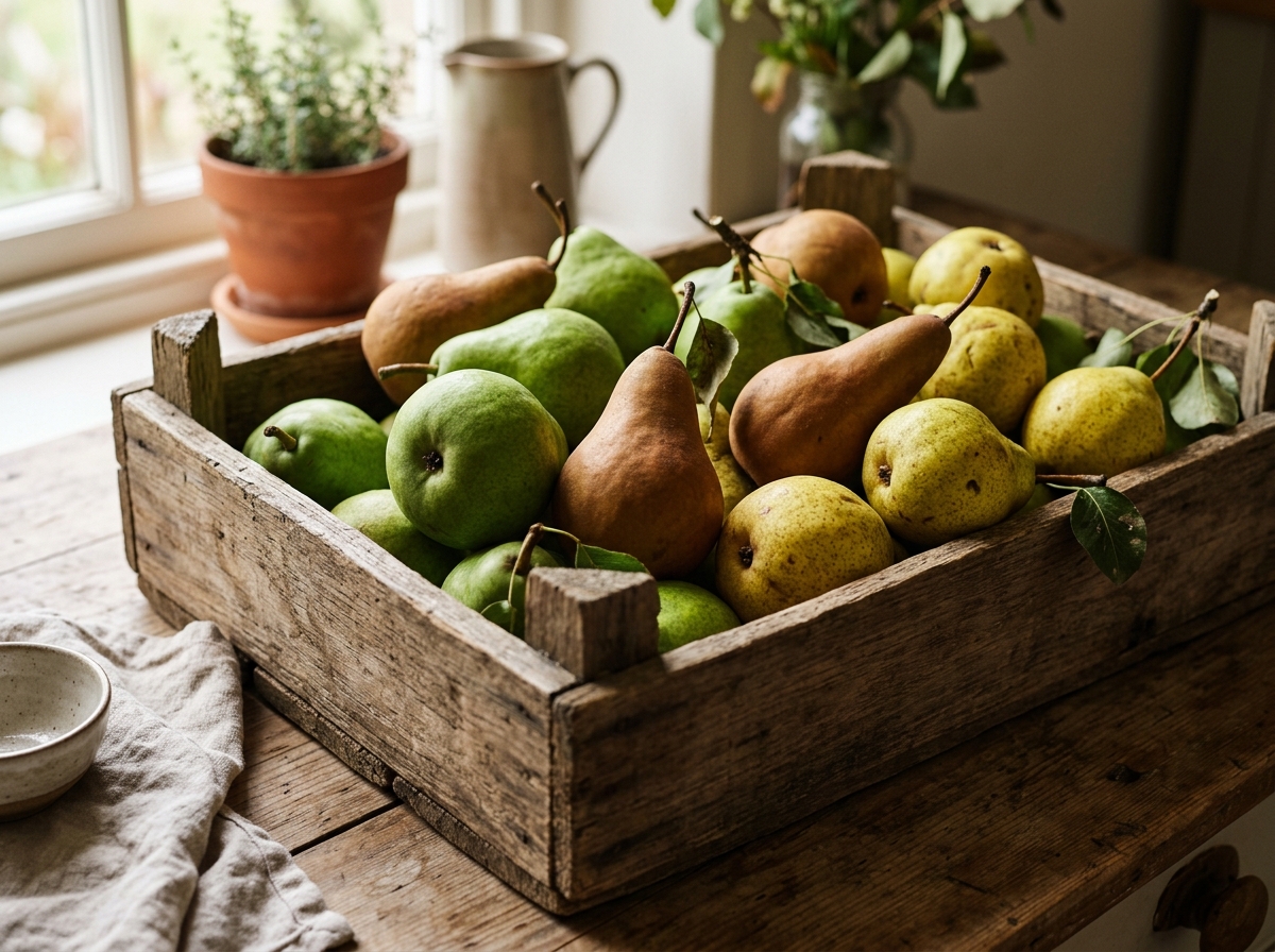 Peras frescas Pure Harvest — variedades asiáticas y europeas